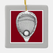 Personalisiert Lacrosse Goalie Keepake Keramikornament (Vorderseite)