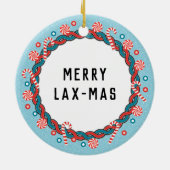 Personalisiert Lacrosse Keramik Keepake Ornament (Hinten)