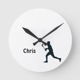 Personalisiert Lacrosse Runde Wanduhr