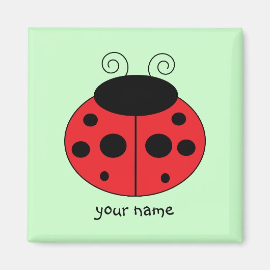 Personalisiert Ladybug Magnet (Vorne)