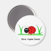 Personalisiert Ladybug Magnet (Vorderseite/Rückseite)