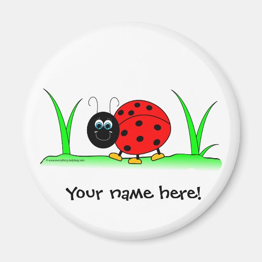 Personalisiert Ladybug Magnet (Vorne)