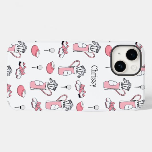 Personalisiert Ladys Golfer Case-Mate iPhone Case (Rückseite (Horizontal))