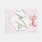 Personalisiert Lainey Baby Girl Kinderzimmer Bow&G Fleecedecke (Vorderseite (Horizontal))