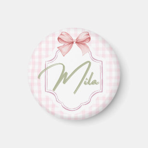 Personalisiert Lainey Baby Girl Kinderzimmer Bow&G Magnet