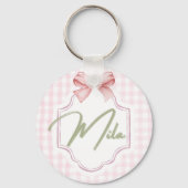 Personalisiert Lainey Baby Girl Kinderzimmer Bow&G Schlüsselanhänger (Vorderseite)