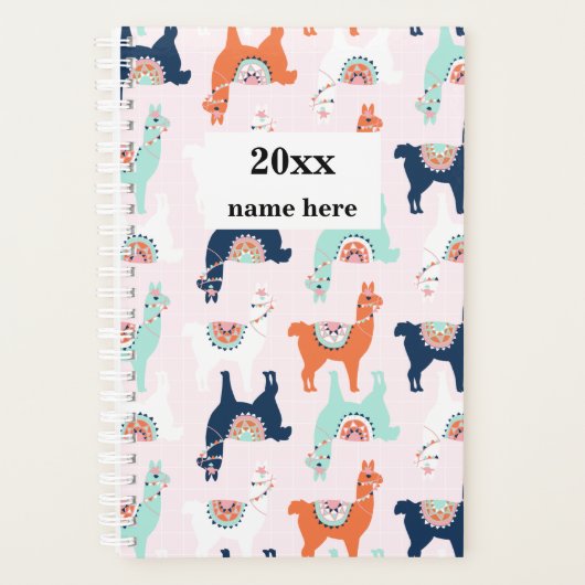 Personalisiert Lama-Planer Planer (Vorderseite)