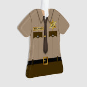 Personalisiert Landkreis Sheriff Khaki Uniform Ornament (Vorderseite)