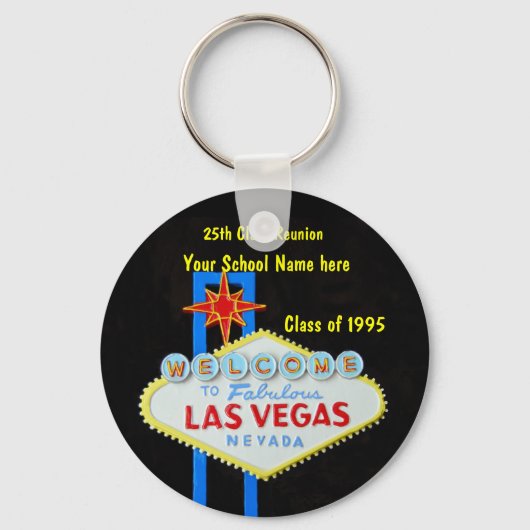 Personalisiert Las Vegas Sign Gastgeschenk Schlüsselanhänger (Vorderseite)