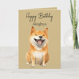 Personalisiert Laughing Shiba Inu Karte