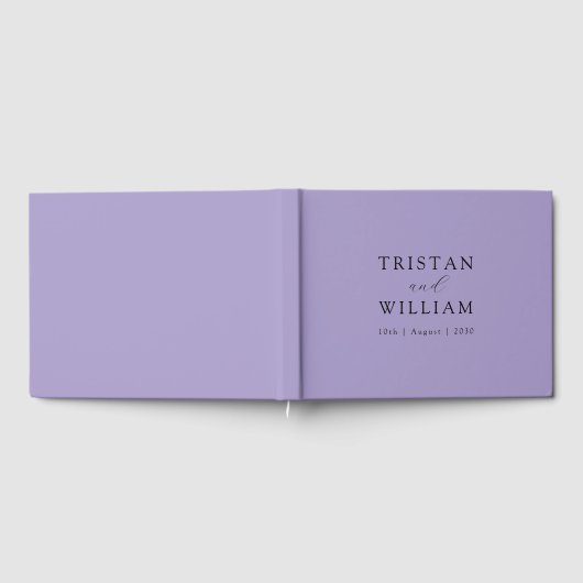 Personalisiert Lavendel Gästebuch (Voll)