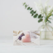 Personalisiert Lavendel Heart Soap Bauernstil Visitenkarte (Stehend Vorderseite)