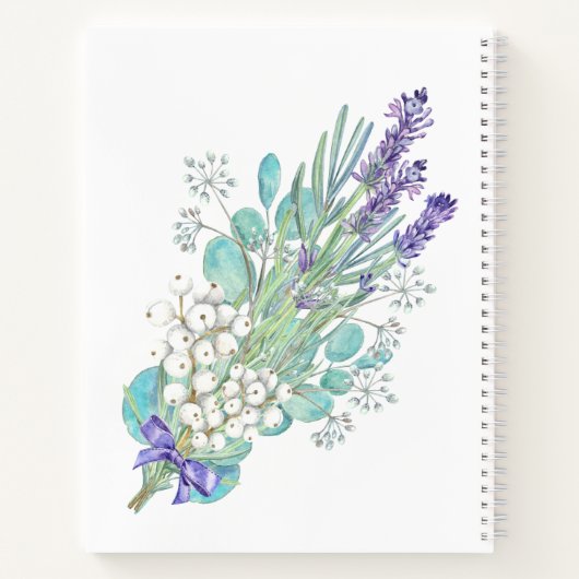 Personalisiert Lavendel Notizblock (Rückseite)