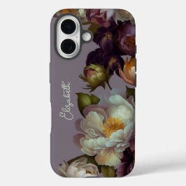 Personalisiert Lavender Botanical Floral iPhone Ca iPhone 16 Hülle