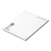 Personalisiert Lavender Cowboy Boot Notizblock (Rotiert)