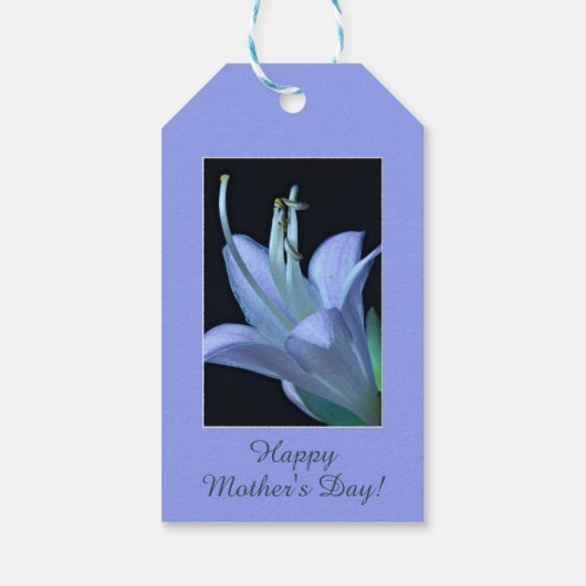 Personalisiert Lavender Hosta Blume, Muttertag Geschenkanhänger (Rückseite)