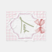 Personalisiert Leah Baby Girl Kinderzimmer Bow&Gin Fleecedecke (Vorderseite (Horizontal))