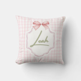 Personalisiert Leah Baby Girl Kinderzimmer Bow&Gin Kissen