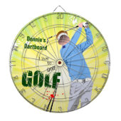 Personalisiert lebe ich auf Golf Golfer Dartboard Dartscheibe (vorne)