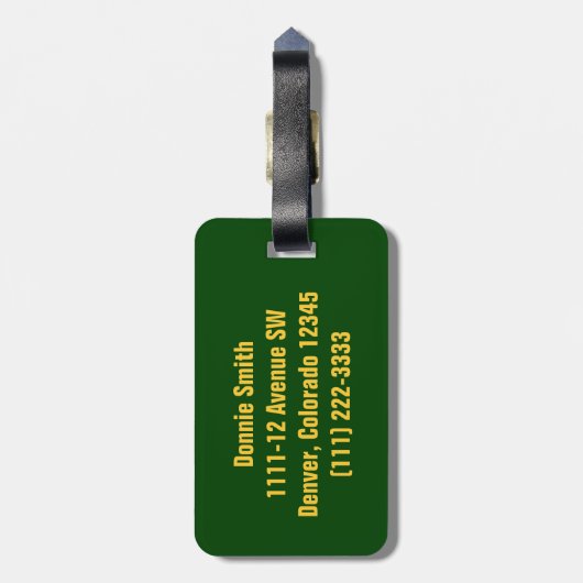 Personalisiert lebe ich, um gepäckanhänger (Rückseite vertikal)