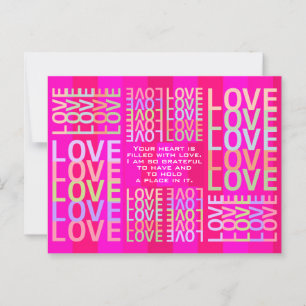 Personalisiert lebendige und warme "LIEBE" Postkarte