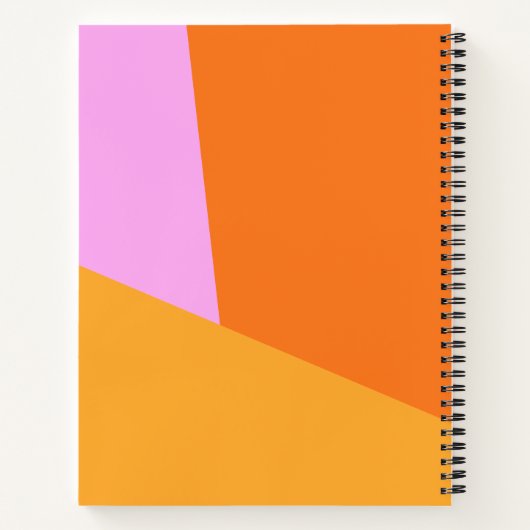 Personalisiert lebendiger Retro farbenfroher Orang Notizblock (Rückseite)