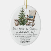 Personalisiert leere Stuhl Ich bin im Himmel für W Keramik Ornament (Rechts)