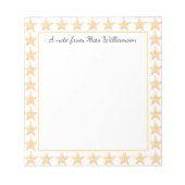 Personalisiert-LEHRER-SCHWERPUNKTE Notizblock (Vorderseite)