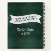 Personalisiert-Lehrer-Wertschätzung - SpiralNotebo Notizblock (Rückseite)