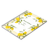 Personalisiert Lemon Citrus Botanic Notebook Notizblock (Linke Seite)
