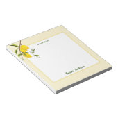 Personalisiert Lemon Citrus Botanischer Notepad Notizblock (angewinkelt)