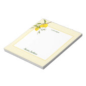 Personalisiert Lemon Citrus Botanischer Notepad Notizblock (Rotiert)
