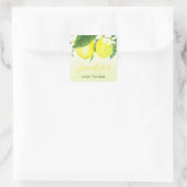 Personalisiert Lemon Marmalade Canning Jar Quadratischer Aufkleber (Tasche)