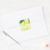 Personalisiert Lemon Marmalade Canning Jar Quadratischer Aufkleber (Umschlag)