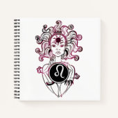 Personalisiert Leo Art Deco Lady Notizblock (Vorderseite)