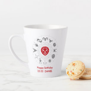 Personalisiert Leo Zodiac Geburtstagsgeschenk Milchtasse
