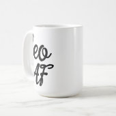 Personalisiert Leo Zodiac Tasse, AF Kaffee Kaffeetasse (Vorderseite Links)