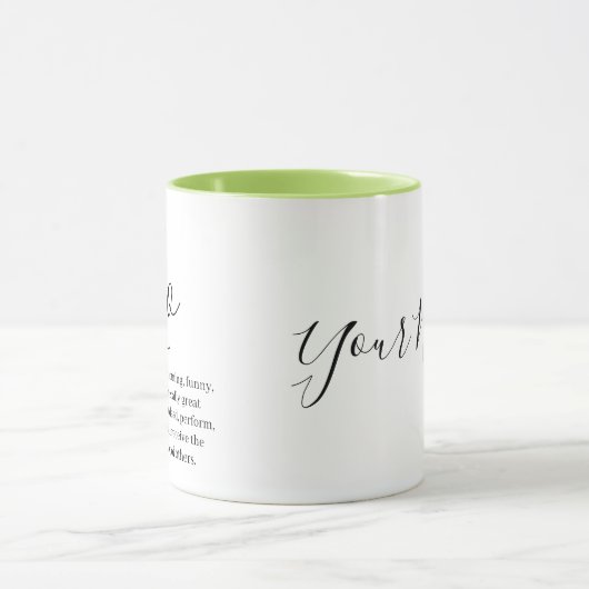 Personalisiert Leo Zodiac-Zeichen Name und Merkmal Tasse (Zentrum)