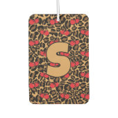Personalisiert Leopard Cherries Autolufterfrischer (Vorderseite)