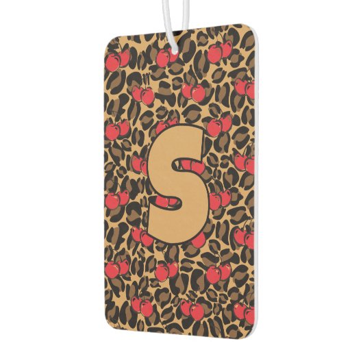 Personalisiert Leopard Cherries Autolufterfrischer (Links)