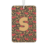 Personalisiert Leopard Cherries Autolufterfrischer (Rückseite)