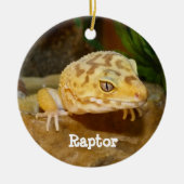 Personalisiert Leopard Gecko Lizard Keramik Ornament (Vorne)
