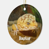 Personalisiert Leopard Gecko Lizard Keramik Ornament (Links)