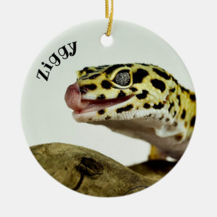 Personalisiert Leopard Gecko Lizard Keramik Ornament