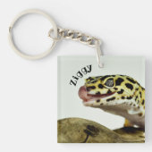 Personalisiert Leopard Gecko Lizard Schlüsselanhän Schlüsselanhänger (Vorderseite)