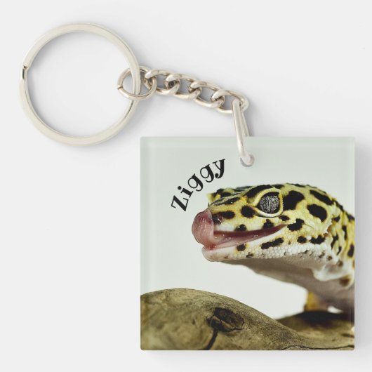 Personalisiert Leopard Gecko Lizard Schlüsselanhän Schlüsselanhänger (Vorderseite)
