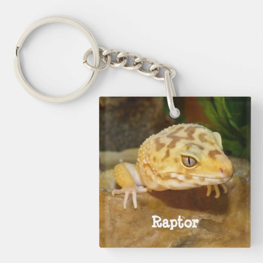 Personalisiert Leopard Gecko Lizard Schlüsselanhänger (Vorderseite)