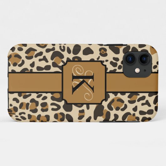 Personalisiert Leopard Jaguar Animal Print Muster Case-Mate iPhone Hülle (Rückseite (Horizontal))