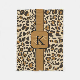 Personalisiert Leopard Jaguar Animal Print Muster Fleecedecke