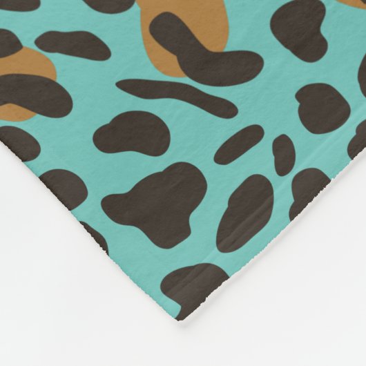 Personalisiert Leopard Jaguar Animal Print Muster Fleecedecke (Ecke)